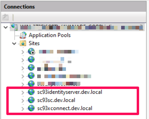 IIS Websites before horizon