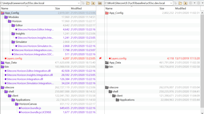 wwwroot changes introduced by Horizon to CM instance