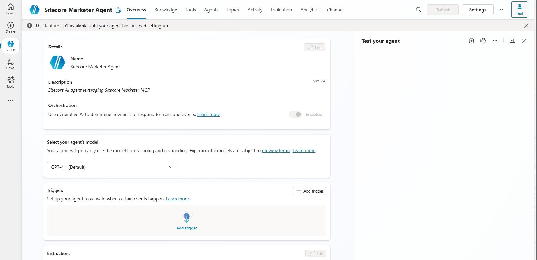 Create agent in Copilot Studi0
